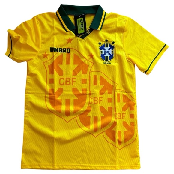 VTG Retro Umbro 1994 World Cup Brazil National Football Jersey Size: S - Picture 1 of 5